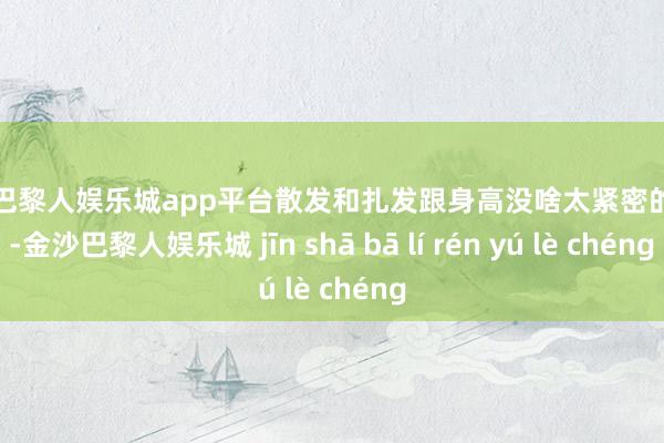 现金巴黎人娱乐城app平台散发和扎发跟身高没啥太紧密的相干-金沙巴黎人娱乐城 jīn shā bā lí rén yú lè chéng